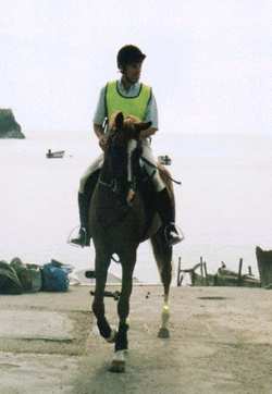 Brough Scott leaving Lulworth on Kaan